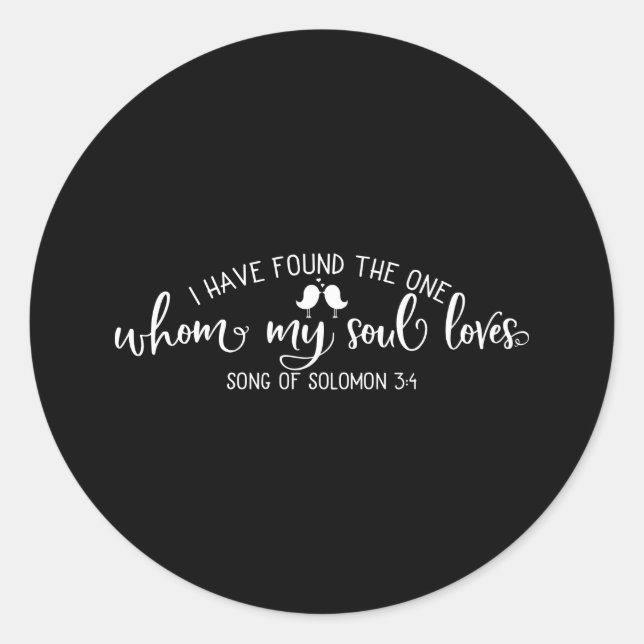 Pegatina Redonda Cita De La Biblia Que Encontré (Anverso)