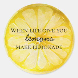 Pegatina Redonda Cita de limón