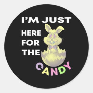 Pegatina Redonda Cita de Pascua Divertida, estoy aquí para el Guay