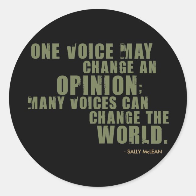 Pegatina Redonda Cita de Sally McLean (Anverso)