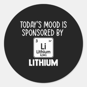 Pegatina Redonda Cita de sensibilización sobre la salud mental Elem