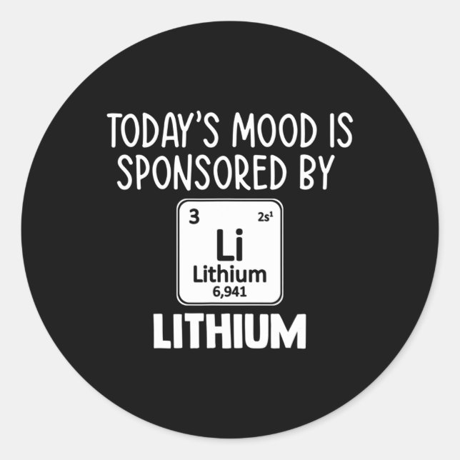 Pegatina Redonda Cita de sensibilización sobre la salud mental Elem (Anverso)