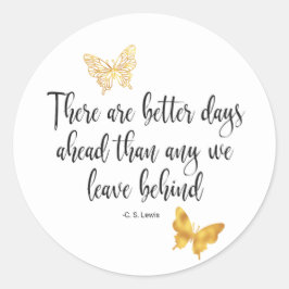 Pegatina Redonda Cita De Sexo Positivo Con Mariposa