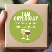 Cita de vino divertida - Bebo vino en mi patio