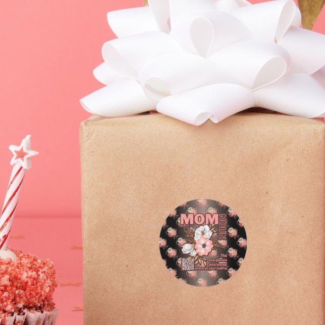 Pegatina Redonda Cita divertida de mamá en todo el mundo (Subido por el creador)