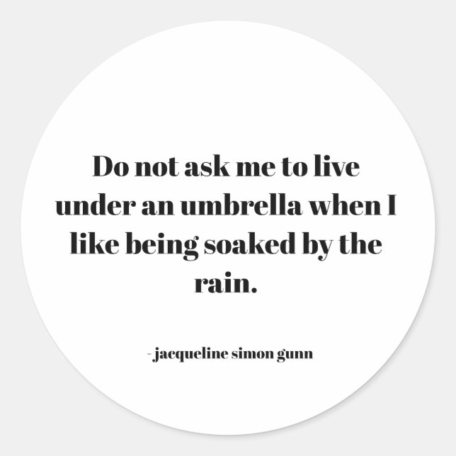 Pegatina Redonda Cita empoderadora (Anverso)