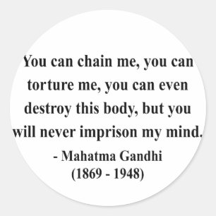 Pegatina Redonda Cita Gandhi 7a