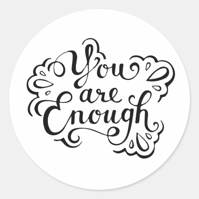 Pegatina Redonda Cita Inspiradora simple (Anverso)