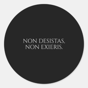 Pegatina Redonda Cita latinoamericana motivadora: nunca rendirse, n