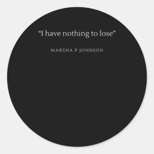 Pegatina Redonda Cita Lgbtq Marsha P Johnson