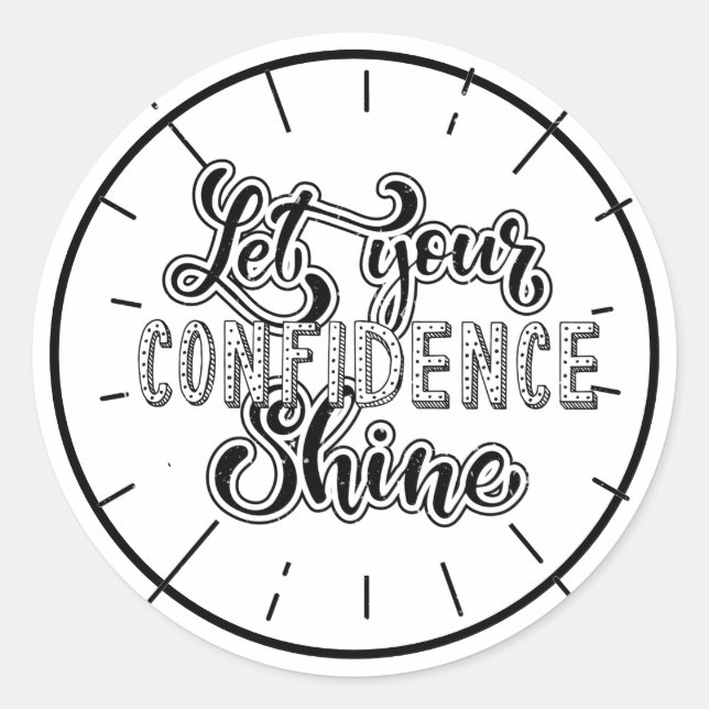 Pegatina Redonda Cita motivacional (Anverso)