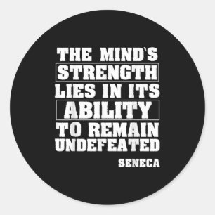 Pegatina Redonda Cita Motivacional Seneca Estofilia Estética