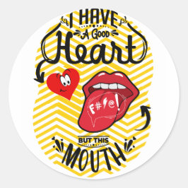 PEGATINA REDONDA CITA SARCASM