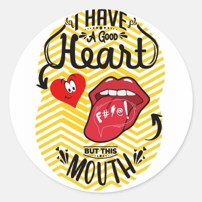 PEGATINA REDONDA CITA SARCASM (Anverso)