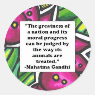 Pegatina Redonda Cita vegetariana