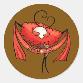 Pegatina Redonda Citadel Drama King