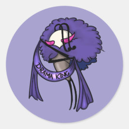 Pegatina Redonda Citadel Drama King 2