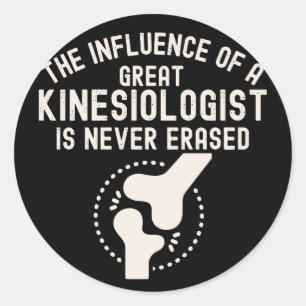 Pegatina Redonda Citas de Kinesiología, Kinesiología Major2