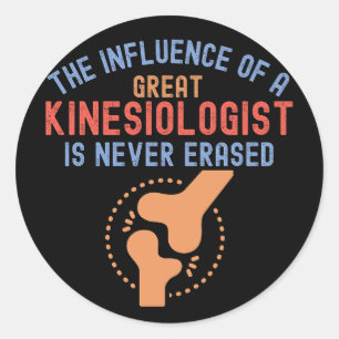 Pegatina Redonda Citas de Kinesiología, Licenciatura en Kinesiologí