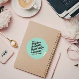 Pegatina Redonda Citas de la Biblia: Levántate y levanta la cabeza