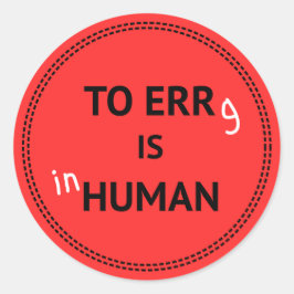 Pegatina Redonda Citas deportivas de entrenamiento de erg divertida