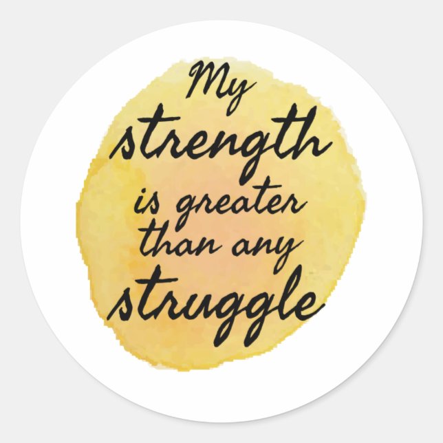 Pegatina Redonda Citas inspiradoras para autoaceptación (Anverso)