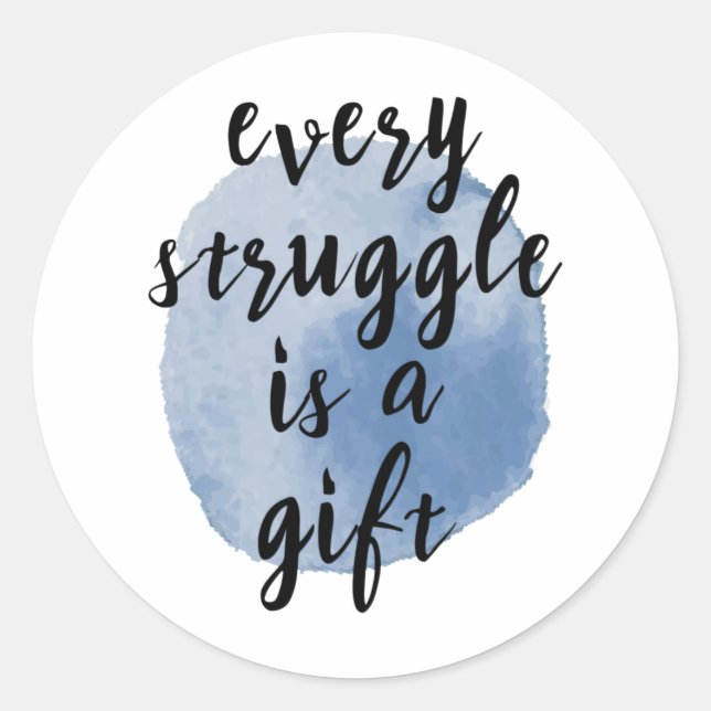 Pegatina Redonda Citas inspiradoras para el amor propio (Anverso)