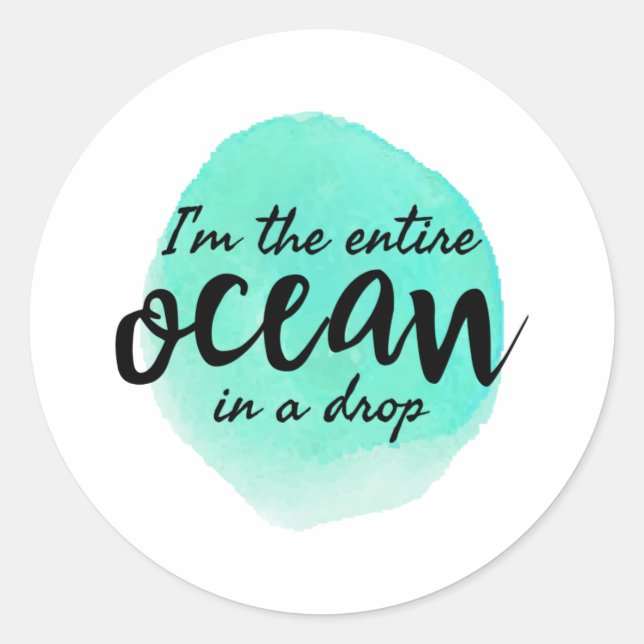 Pegatina Redonda citas inspiradoras y motivacionales de la mañana (Anverso)