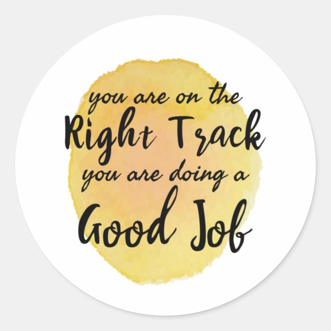 Pegatina Redonda citas motivacionales para el autocuidado (Anverso)