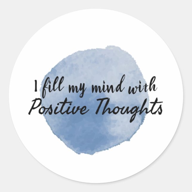 Pegatina Redonda citas motivacionales para la autoaceptación (Anverso)