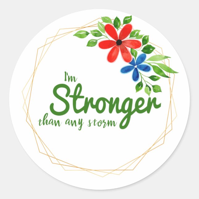 Pegatina Redonda citas motivacionales y inspiradoras para el éxito (Anverso)