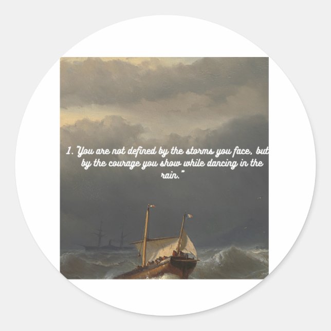 PEGATINA REDONDA CITAS MOTIVATIVAS (Anverso)