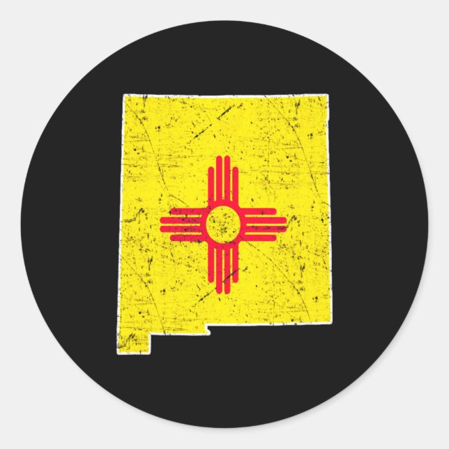 Pegatina Redonda Citizen Proud America State Us Distressed Map New  (Anverso)