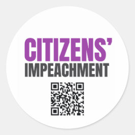 Pegatina Redonda Citizens Impeachment Sticker Sheet