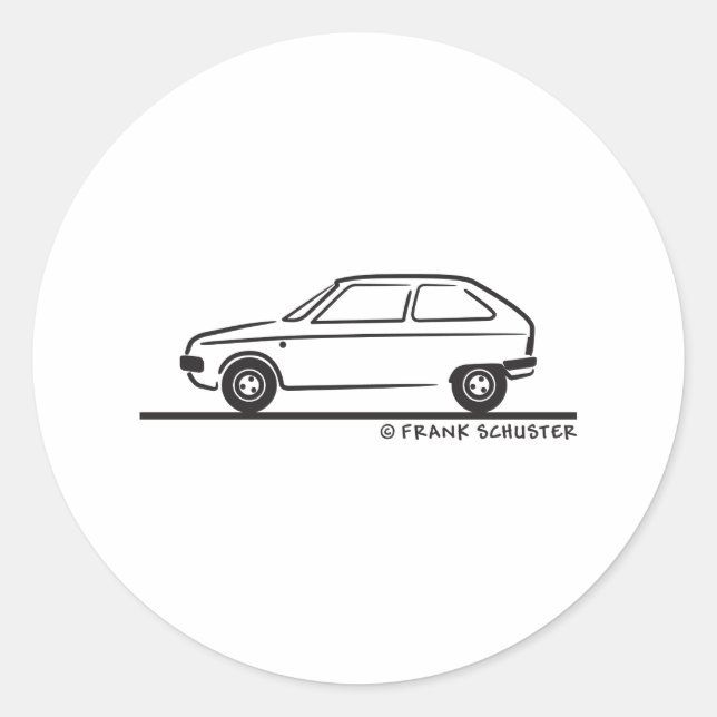 Pegatina Redonda Citroën Visa Citroen (Anverso)