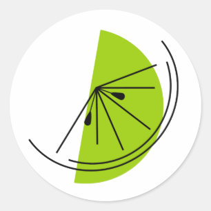 Pegatina Redonda Citrus Lime