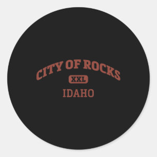 Pegatina Redonda City Of Rocks College Style Rock ClimbArea Des
