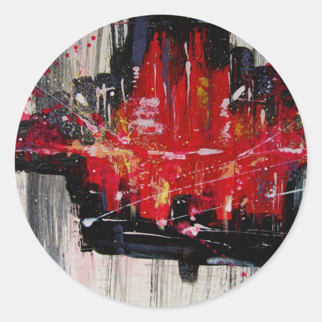 Pegatina Redonda ciudad (Anverso)