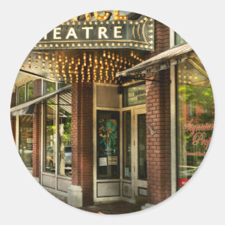 Pegatina Redonda Ciudad - Corning NY - The Palace Theatre