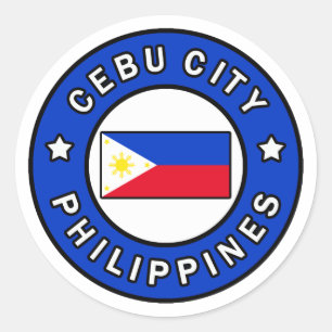 Pegatina Redonda Ciudad de Cebu Filipinas