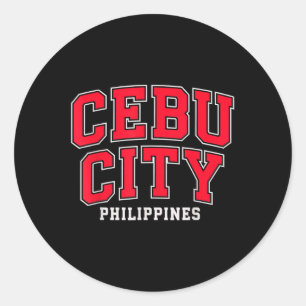 Pegatina Redonda Ciudad de Cebú Ph Pinoy Filipinas Hombres mujeres