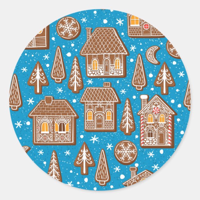 Pegatina Redonda Ciudad de Cookie (Anverso)