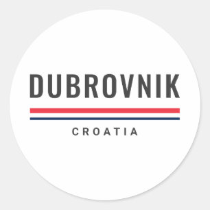 Pegatina Redonda Ciudad de Dubrovnik Croacia