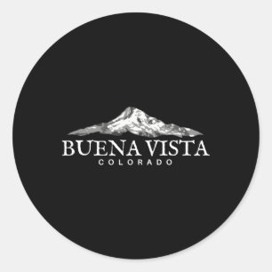 Pegatina Redonda Ciudad de la montaña Buena Vista Co Colorado