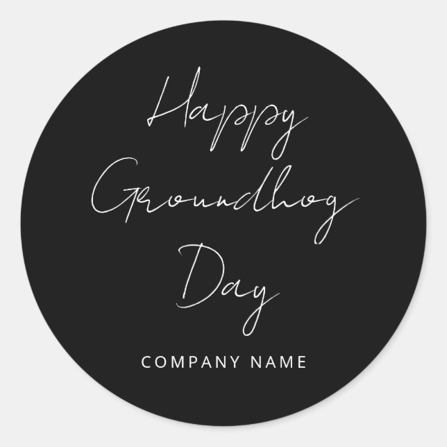 Pegatina Redonda Ciudad de marketing inmobiliario Feliz Día de la G (Anverso)