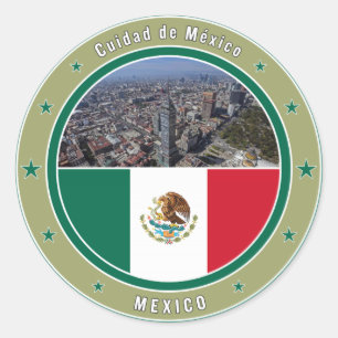 Pegatina Redonda Ciudad de México