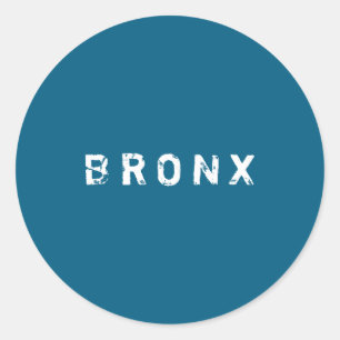 Pegatina Redonda Ciudad de Nueva York Nyc Bronx Retro Clic Valor Ne