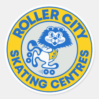 Pegatina Redonda Ciudad de Roller de Vintage Australia