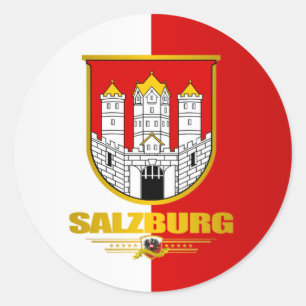 Pegatina Redonda Ciudad de Salzburgo