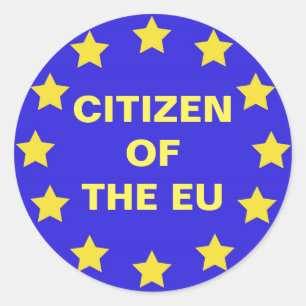 Pegatina Redonda Ciudadano de la UE - Brexit